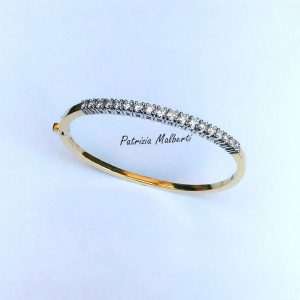 Bracciale in oro giallo con diamanti